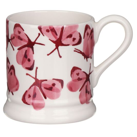 Emma Bridgewater 1/2 Pint Mug - Pink Cabbage White Butterfly