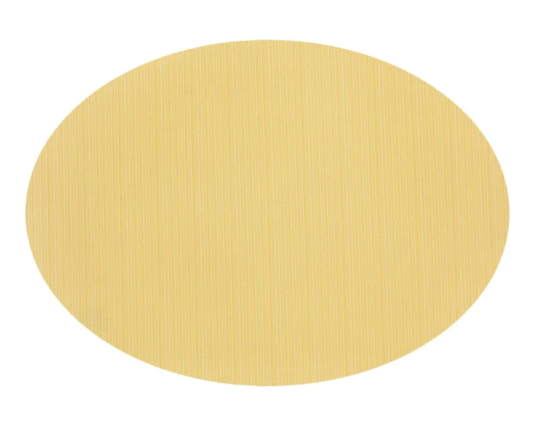 Oval Vinyl Placemat,  Yellow